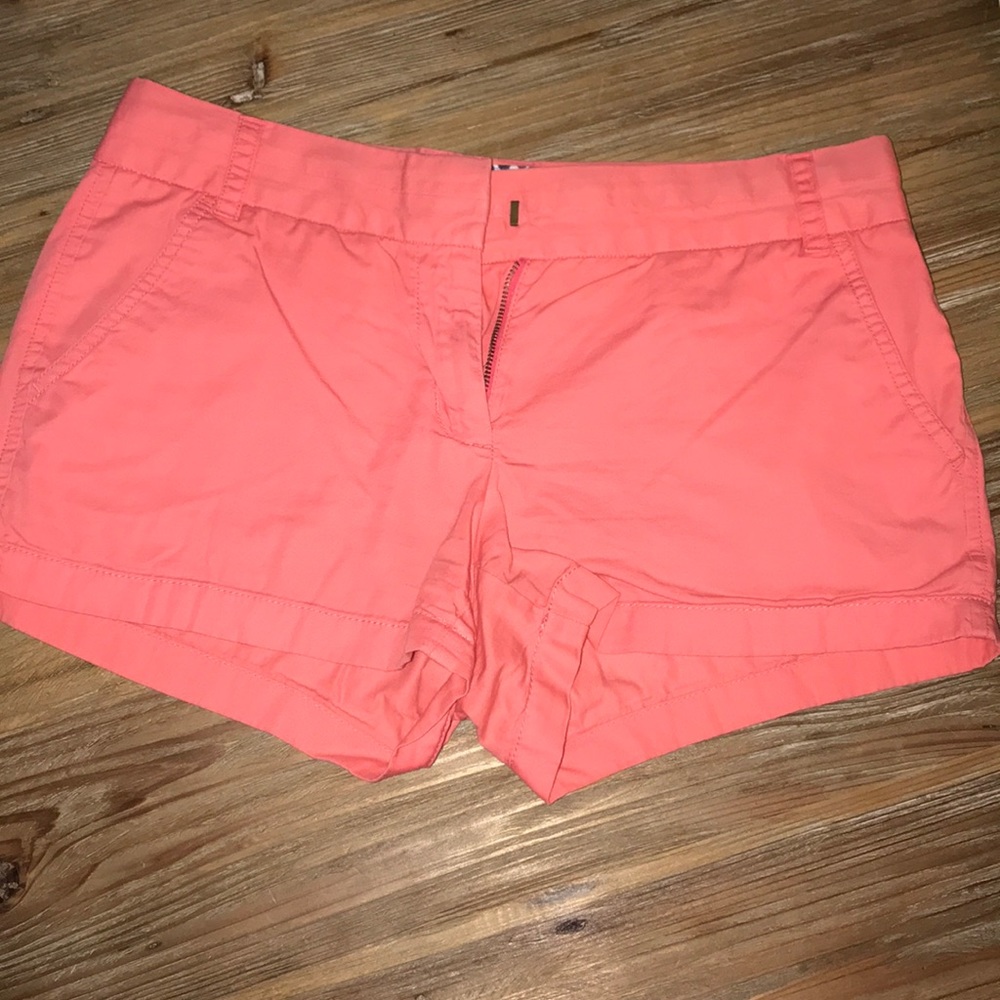 JCrew Salmon/Coral Chino Shorts